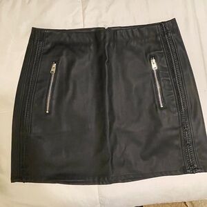 Express Black Faux Leather Mini Skirt - Size 8